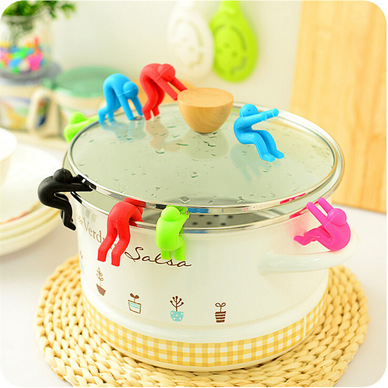 Details about   Pot Cookware Tools Lids Holder Pot Holder Raises Device Stent Silicone Cover